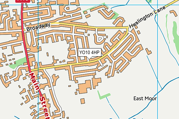 YO10 4HP map - OS VectorMap District (Ordnance Survey)