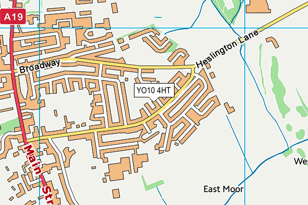 YO10 4HT map - OS VectorMap District (Ordnance Survey)