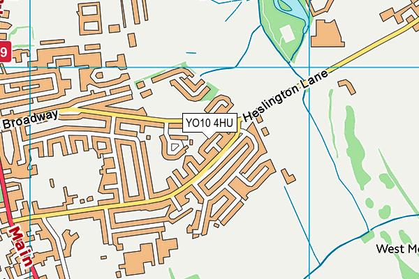 YO10 4HU map - OS VectorMap District (Ordnance Survey)