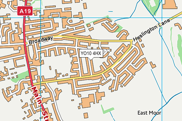 YO10 4HX map - OS VectorMap District (Ordnance Survey)