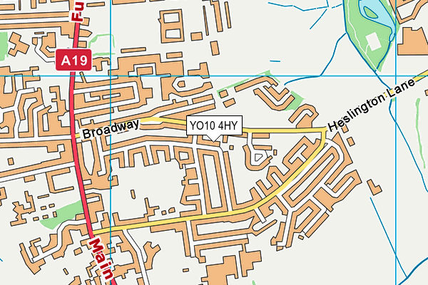 YO10 4HY map - OS VectorMap District (Ordnance Survey)