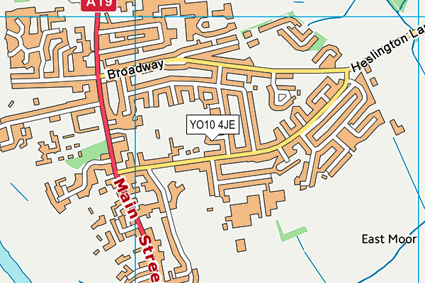 YO10 4JE map - OS VectorMap District (Ordnance Survey)