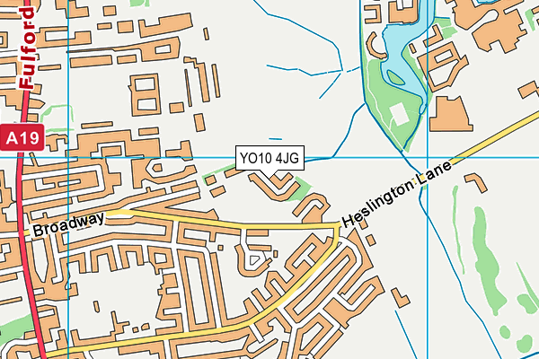 YO10 4JG map - OS VectorMap District (Ordnance Survey)