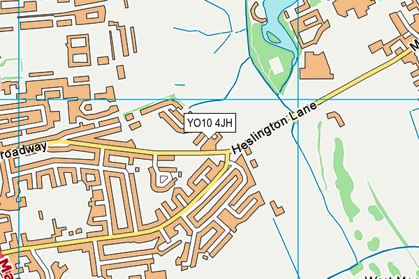 YO10 4JH map - OS VectorMap District (Ordnance Survey)