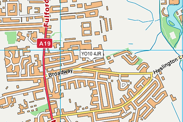 YO10 4JR map - OS VectorMap District (Ordnance Survey)