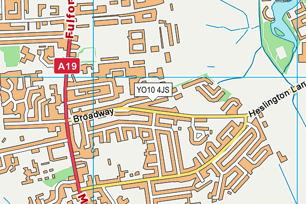 YO10 4JS map - OS VectorMap District (Ordnance Survey)