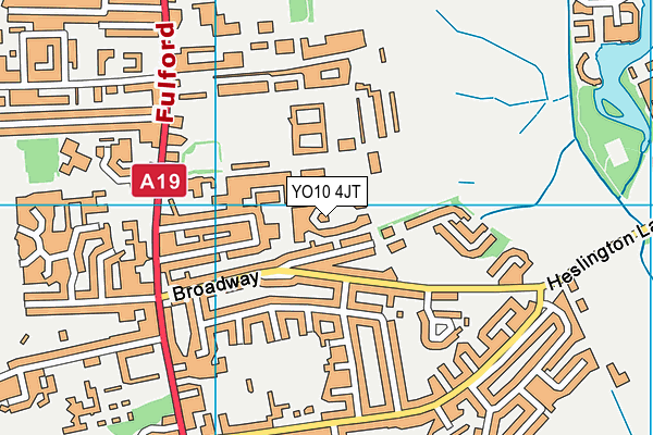 YO10 4JT map - OS VectorMap District (Ordnance Survey)