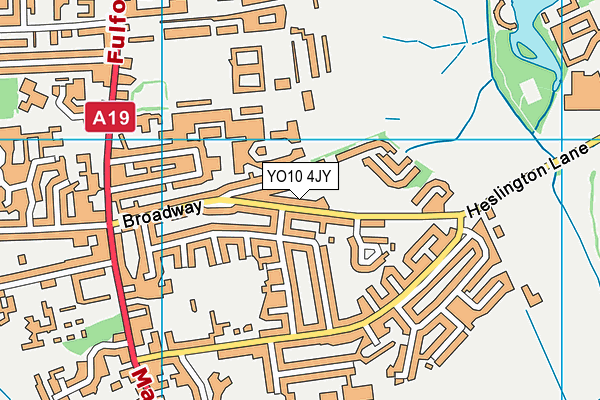 YO10 4JY map - OS VectorMap District (Ordnance Survey)