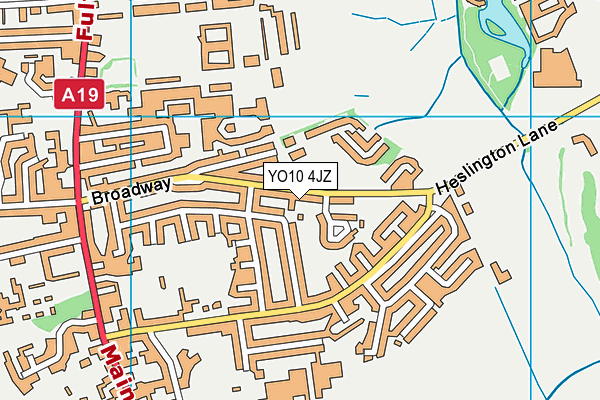 YO10 4JZ map - OS VectorMap District (Ordnance Survey)