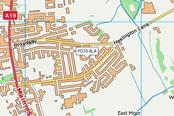 YO10 4LA map - OS VectorMap District (Ordnance Survey)