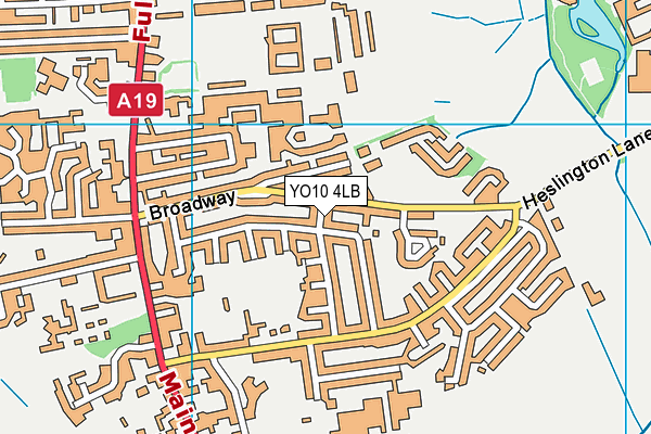 YO10 4LB map - OS VectorMap District (Ordnance Survey)