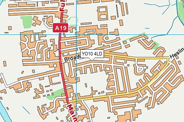 YO10 4LD map - OS VectorMap District (Ordnance Survey)