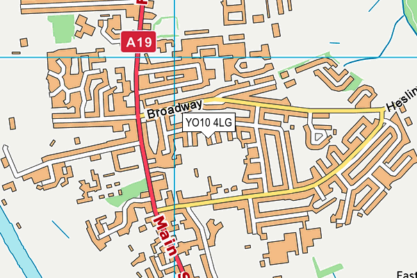 YO10 4LG map - OS VectorMap District (Ordnance Survey)