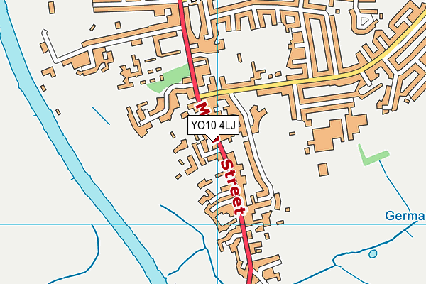 YO10 4LJ map - OS VectorMap District (Ordnance Survey)