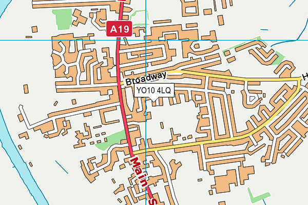 YO10 4LQ map - OS VectorMap District (Ordnance Survey)