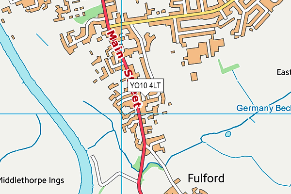 YO10 4LT map - OS VectorMap District (Ordnance Survey)