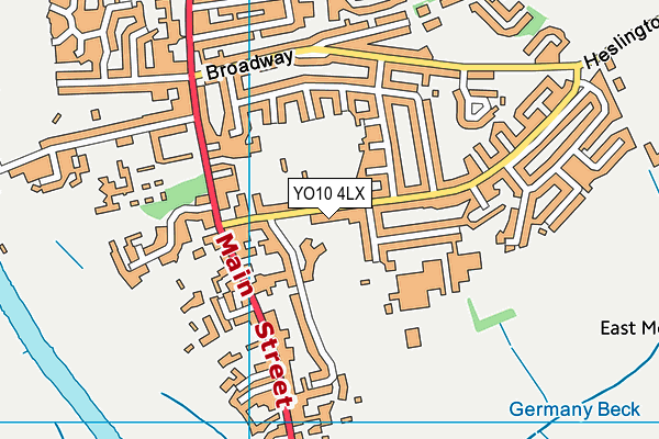 St Oswalds Ce Primary School map (YO10 4LX) - OS VectorMap District (Ordnance Survey)