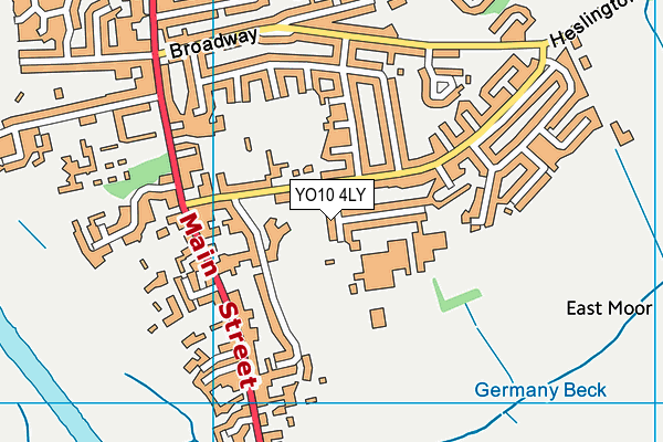 YO10 4LY map - OS VectorMap District (Ordnance Survey)