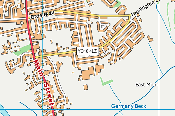 YO10 4LZ map - OS VectorMap District (Ordnance Survey)