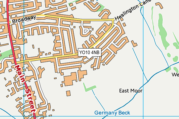 YO10 4NB map - OS VectorMap District (Ordnance Survey)