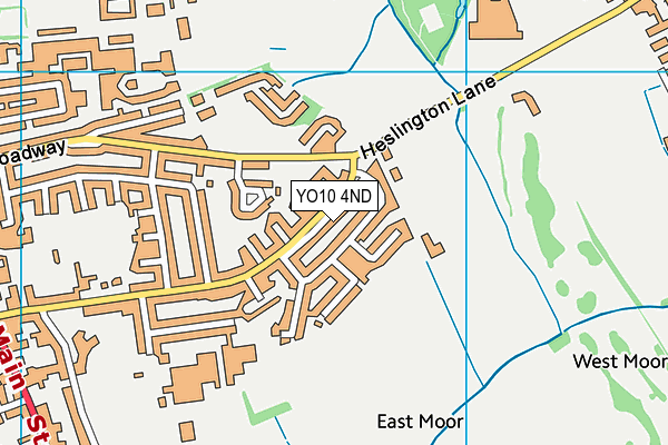 YO10 4ND map - OS VectorMap District (Ordnance Survey)