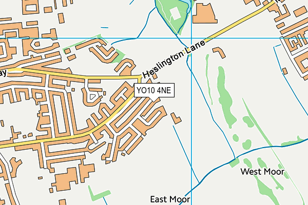 YO10 4NE map - OS VectorMap District (Ordnance Survey)