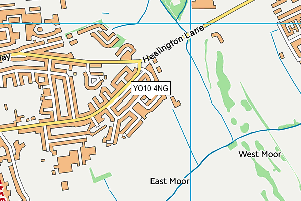 YO10 4NG map - OS VectorMap District (Ordnance Survey)