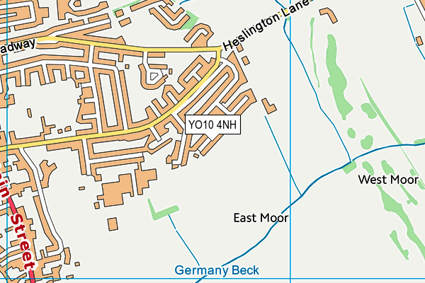 YO10 4NH map - OS VectorMap District (Ordnance Survey)