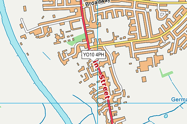 YO10 4PH map - OS VectorMap District (Ordnance Survey)