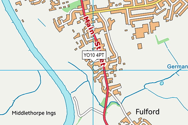 YO10 4PT map - OS VectorMap District (Ordnance Survey)