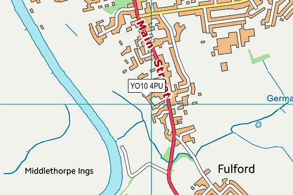 YO10 4PU map - OS VectorMap District (Ordnance Survey)