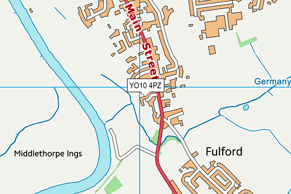 YO10 4PZ map - OS VectorMap District (Ordnance Survey)