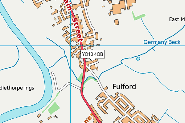 YO10 4QB map - OS VectorMap District (Ordnance Survey)