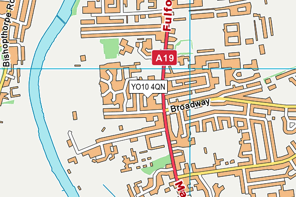 YO10 4QN map - OS VectorMap District (Ordnance Survey)