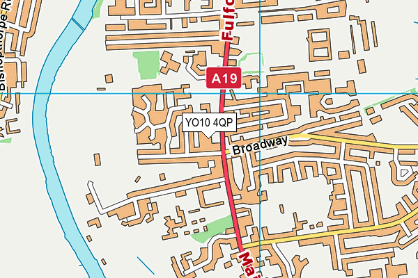 YO10 4QP map - OS VectorMap District (Ordnance Survey)