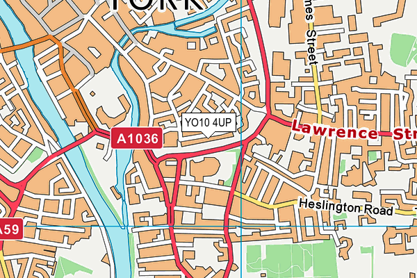 YO10 4UP map - OS VectorMap District (Ordnance Survey)