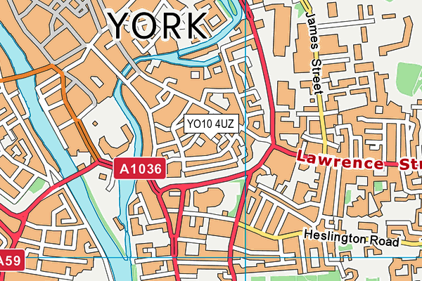 YO10 4UZ map - OS VectorMap District (Ordnance Survey)