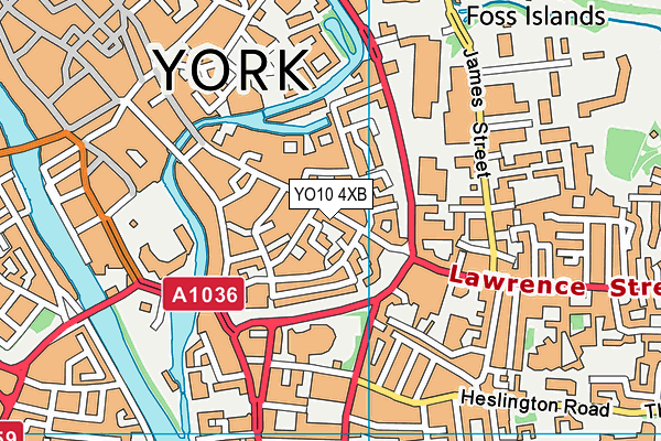 YO10 4XB map - OS VectorMap District (Ordnance Survey)