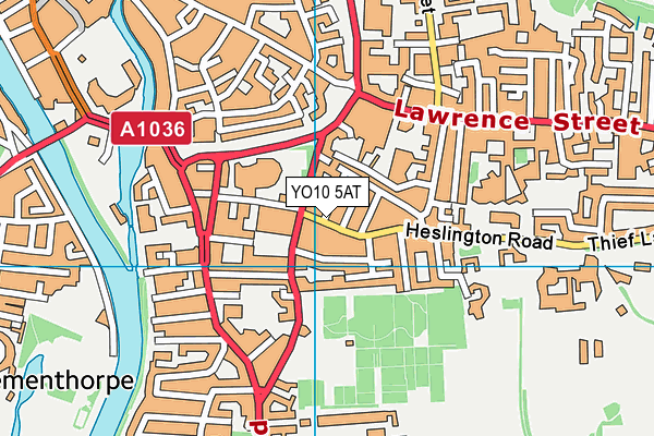 YO10 5AT map - OS VectorMap District (Ordnance Survey)