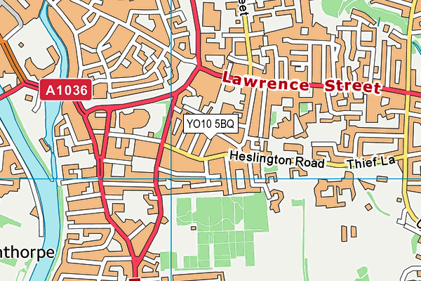 YO10 5BQ map - OS VectorMap District (Ordnance Survey)