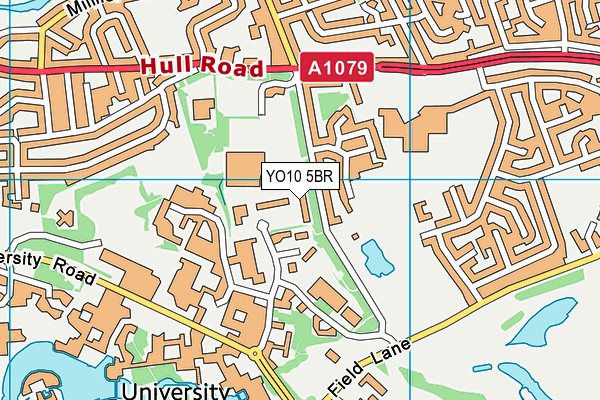 YO10 5BR map - OS VectorMap District (Ordnance Survey)