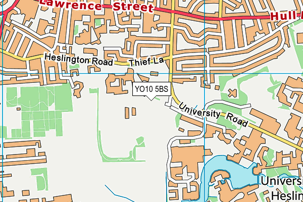 YO10 5BS map - OS VectorMap District (Ordnance Survey)