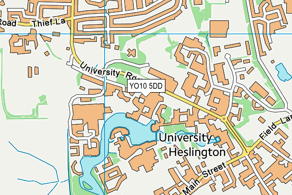University of York map (YO10 5DD) - OS VectorMap District (Ordnance Survey)