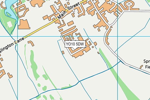 YO10 5DW map - OS VectorMap District (Ordnance Survey)