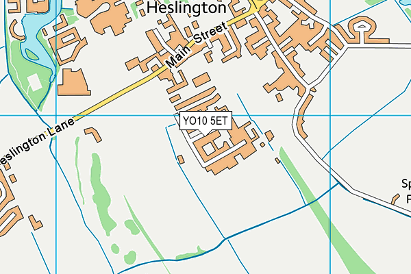 YO10 5ET map - OS VectorMap District (Ordnance Survey)
