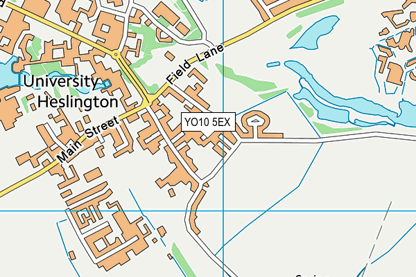 YO10 5EX map - OS VectorMap District (Ordnance Survey)