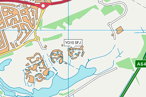 YO10 5FJ map - OS VectorMap District (Ordnance Survey)
