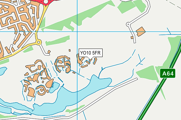 YO10 5FR map - OS VectorMap District (Ordnance Survey)