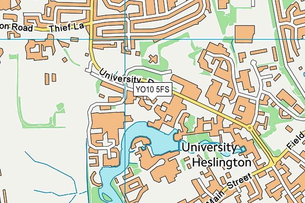 YO10 5FS map - OS VectorMap District (Ordnance Survey)