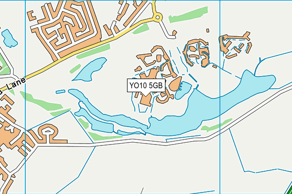 YO10 5GB map - OS VectorMap District (Ordnance Survey)